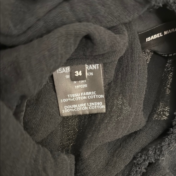 Isabel Marant Black Ruffled Textured Long Sleeve Dress - Picture 5 of 6